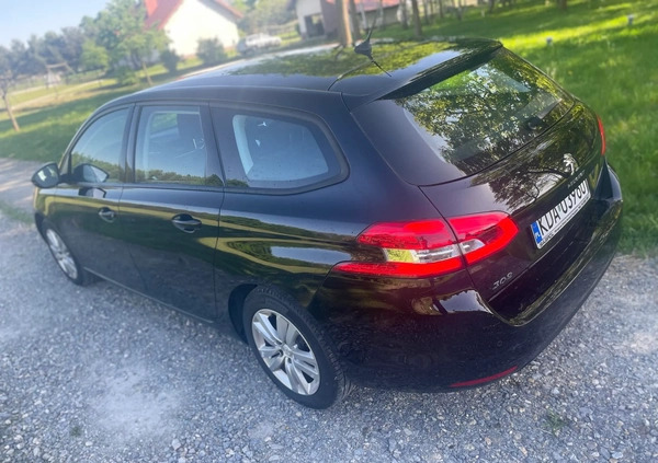 Peugeot 308 cena 42927 przebieg: 162500, rok produkcji 2019 z Leżajsk małe 79